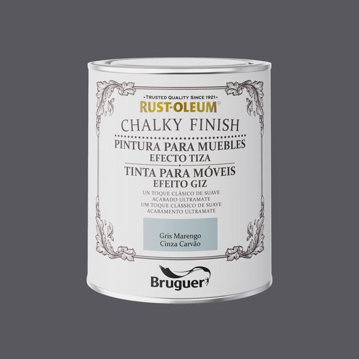 Rust-oleum chalky finish muebles gris marengo 0,750l 5733887 bruguer