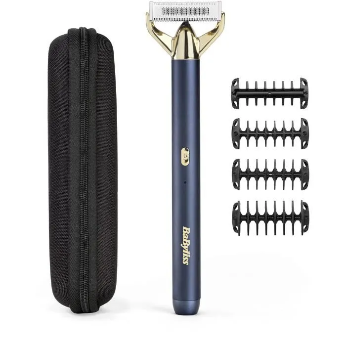 Babyliss Recortadora SUPER-X Metal Gold & Navy con Cuchilla de Acero Japonés, IPX7, 45 Min Uso 1 Babyliss Recortadora SUPER-X Metal Gold & Navy con Cuchilla de Acero Japonés, IPX7, 45 Min Uso 1