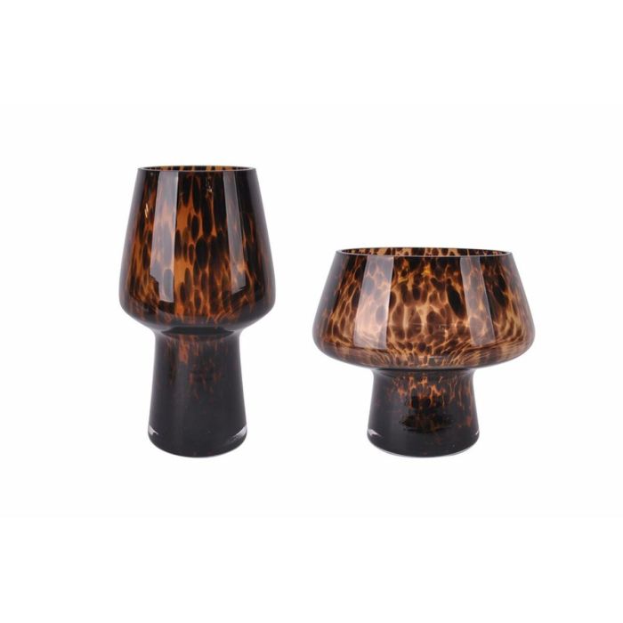 DKD Home Decor Jarrón Moderno de Cristal en Colores Marrón y Negro, con Medidas de 16.5 cm de Ancho, 16.5 cm de Largo y 29 cm de Alto 1 DKD Home Decor Jarrón Moderno de Cristal en Colores Marrón y Negro, con Medidas de 16.5 cm de Ancho, 16.5 cm de Largo y 29 cm de Alto 1