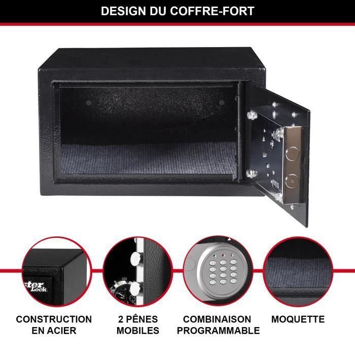 Master Lock x041ml 11L - Lock electrónico - ideal para joyas, papeles de identidad 3 Master Lock x041ml 11L - Lock electrónico - ideal para joyas, papeles de identidad 3