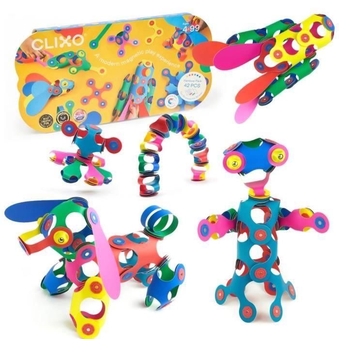 Juego de construcción magnético - GIPSY TOYS - Rainbow Pack CLIXO - 42 piezas - A partir de 4 años - Ecológico 4 Juego de construcción magnético - GIPSY TOYS - Rainbow Pack CLIXO - 42 piezas - A partir de 4 años - Ecológico 4