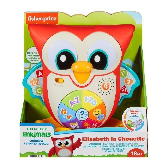 FISHER-PRICE - Elisabeth The Owl - juguete de aprendizaje temprano - 18 meses y + 5 FISHER-PRICE - Elisabeth The Owl - juguete de aprendizaje temprano - 18 meses y + 5
