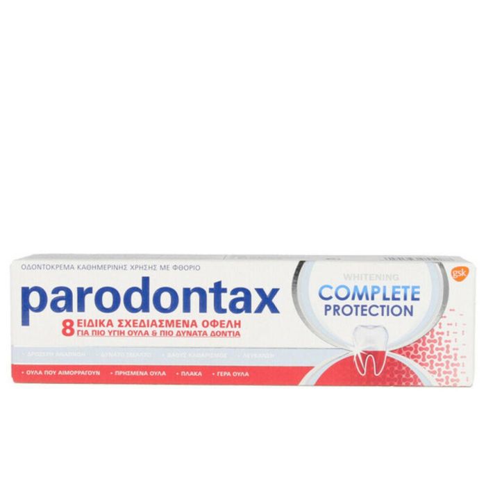 Parodontax Complete Dentífrico Blanqueante para Encías, Combate Sangrado y Placa, Restaura Blanco Natural 75 ml