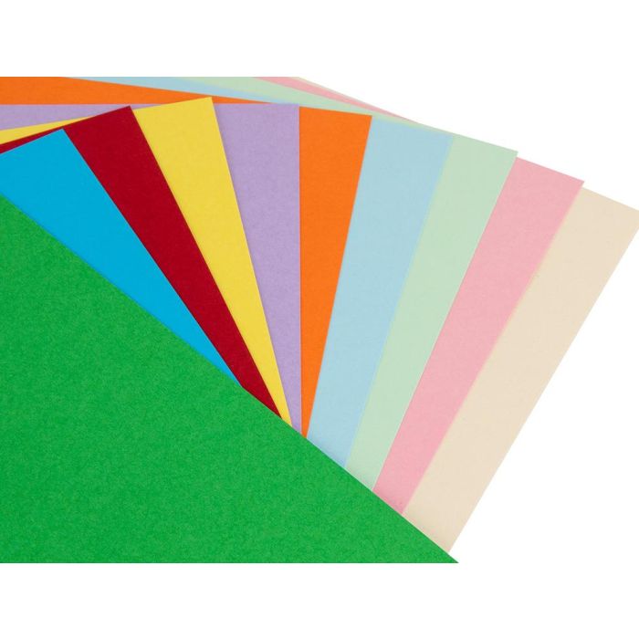 Cartulina Liderpapel A4 180 gr-M2 25 Colores Surtidos Paquete De 100 Hojas 7