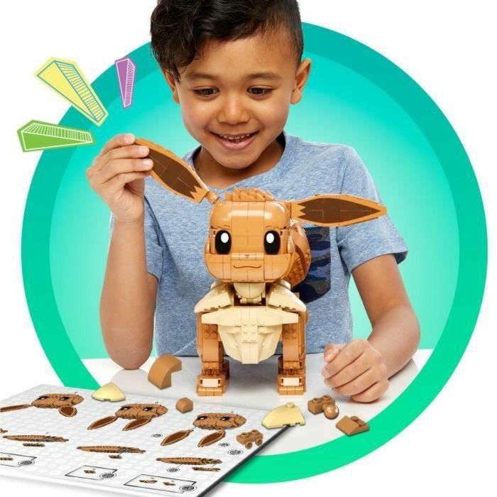 Mega Construx Ladrillos de Construcción Pokémon Eevee Giant 845 Piezas Figura para Construir 10 Años y Más 9