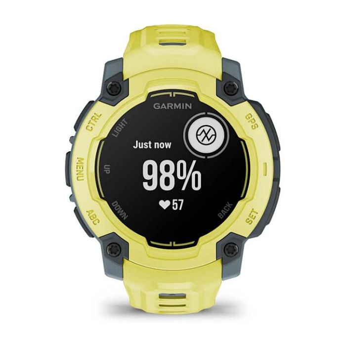 Garmin Instinct E Reloj Inteligente Deportivo GPS, 45 mm, Pantalla MIP 0.9", 16 Días Batería, 10 ATM, Twilight/Electric Lime, Seguimiento Actividad y Frecuencia Cardíaca