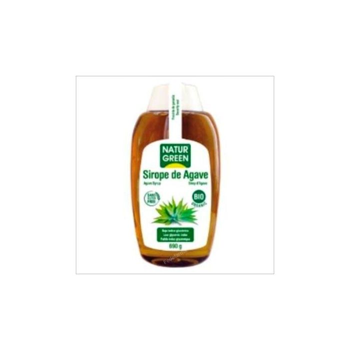 NATURGREEN Sirope de Agave Bio 500ml 100% Vegetal Sin Lactosa, Edulcorante Natural Ecológico para Cocina y Bebidas