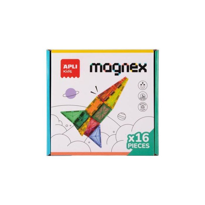 Juego Educativo Apli Kids Magnex Piezas Magneticas Transparentes 16 Pz