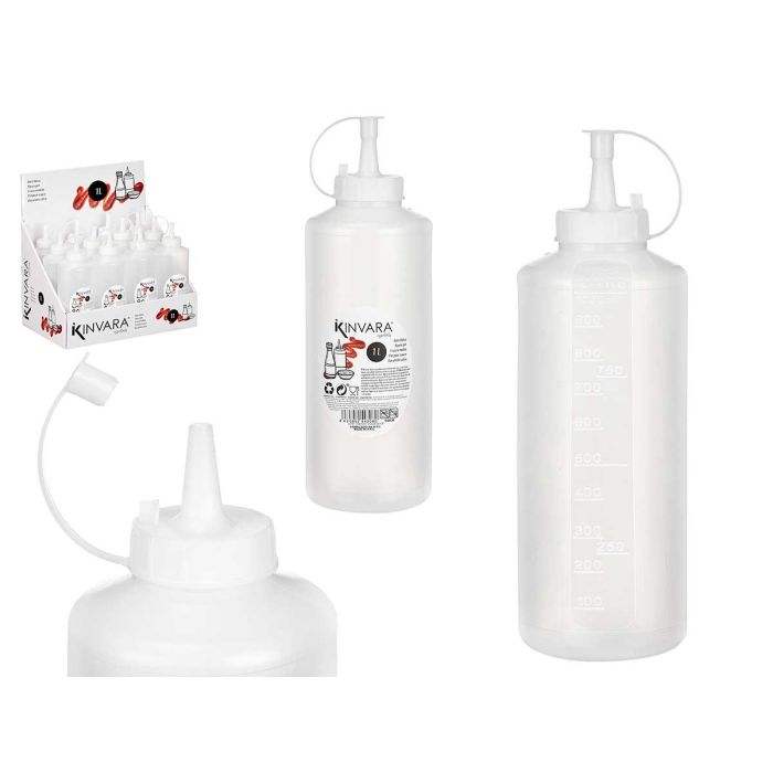 Bote Plastico Para Salsa 1000Ml Kinvara 8X25CM (36 Unidades) Bote Plastico Para Salsa 1000Ml Kinvara 8X25CM (36 Unidades)