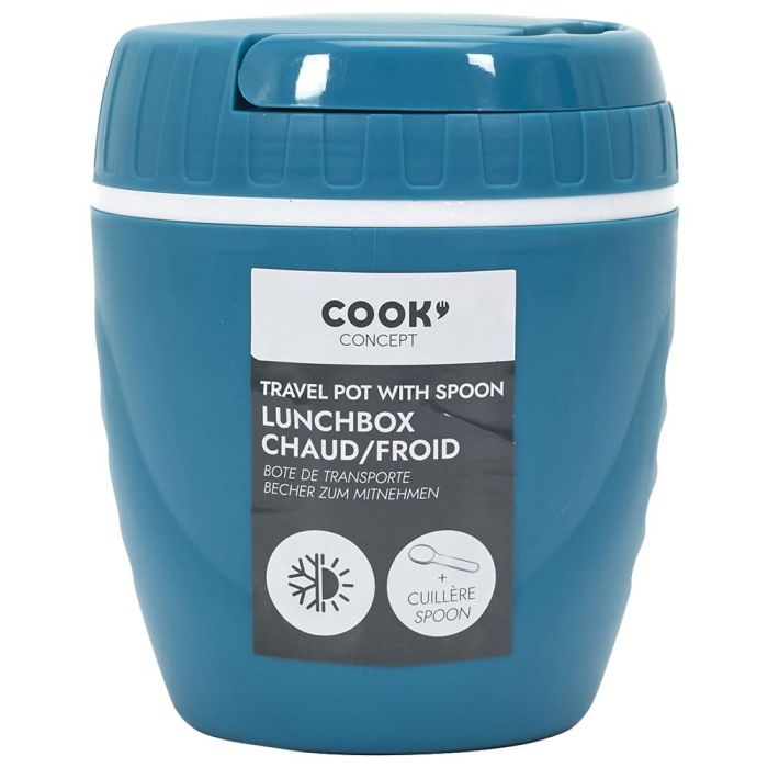 Cook Concept Termo Sólidos Take Away Con Cuchara Hermético Para Alimentos Calientes y Fríos Colores Surtidos Medidas d.14 cm; h.16,5 cm 1