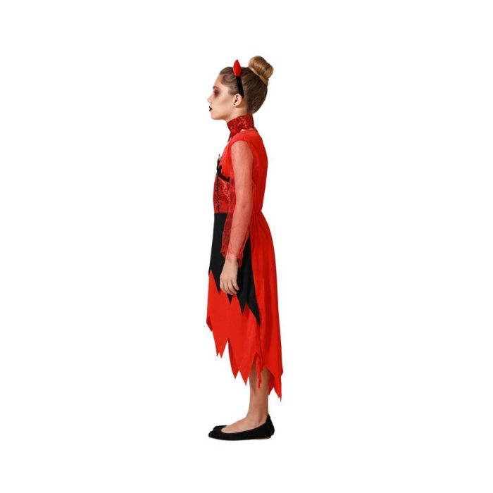 Disfraz Demonia Niña Infantil Rojo Y Negro 10-12 Años 1 Disfraz Demonia Niña Infantil Rojo Y Negro 10-12 Años 1