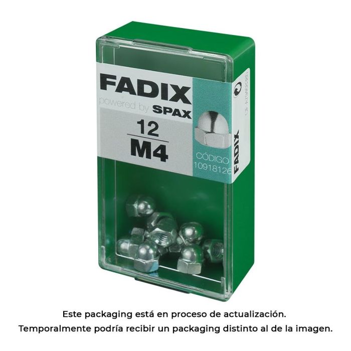Fadix Tuerca Ciega Cinc M4 | Caja de 12 Unidades