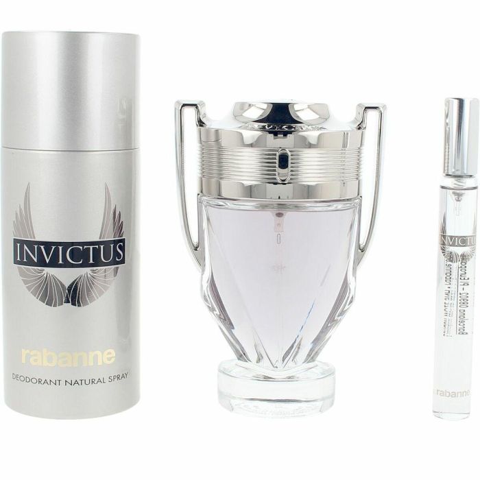 Rabanne Invictus Estuche 3 piezas - Eau de Toilette, Desodorante y más - Fragancia para Hombre