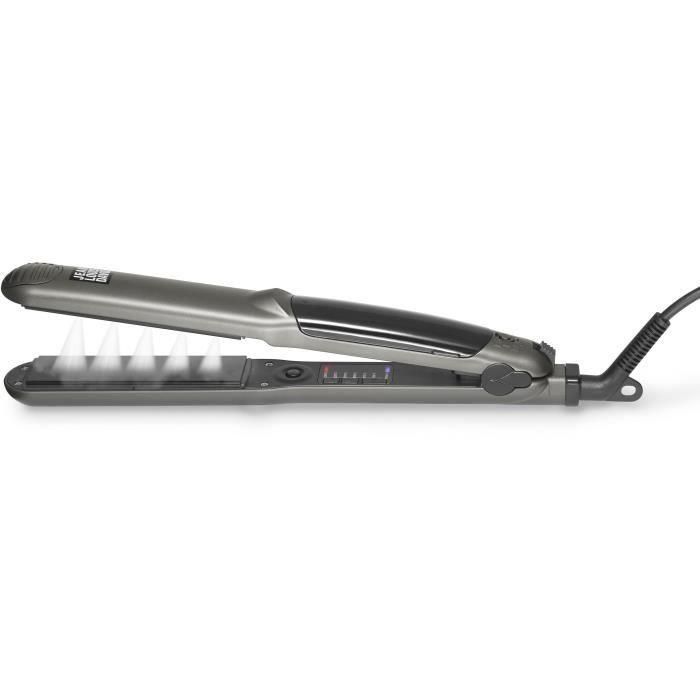 Jean Louis David 39969 Plancha de Vapor Vapor Styler Placas Cerámica Turmalina, Temperatura Ajustable 150-235°C, 50W