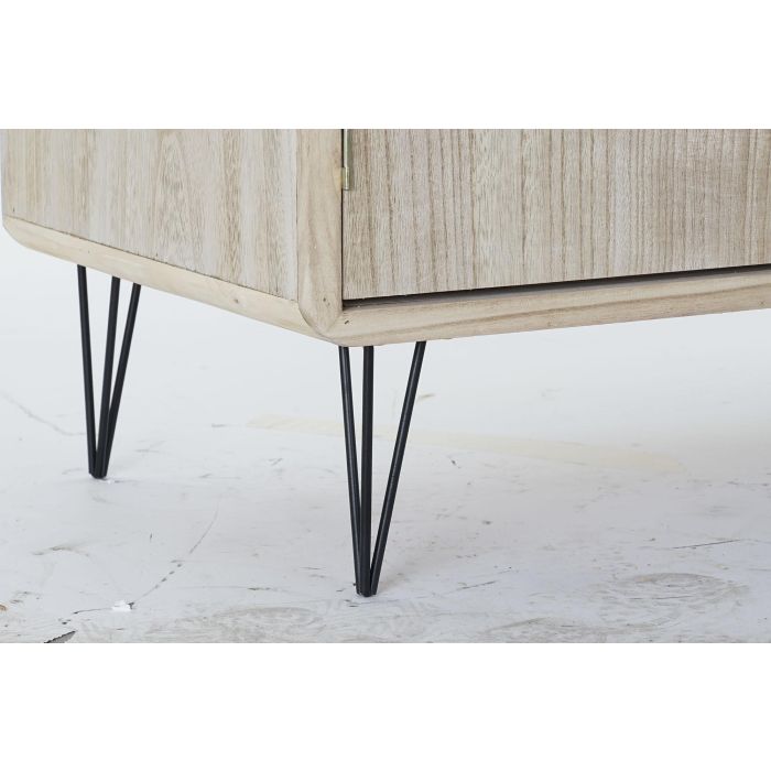 DKD Home Decor Buffet Morefond Indus Natural Negro 41 x 65 x 120 cm Metal Paulownia 2