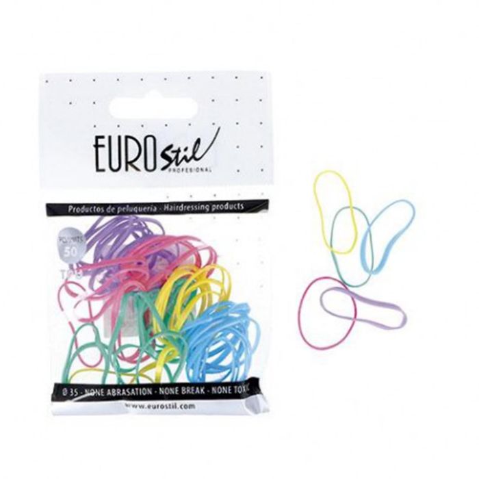 Eurostil Cabello bolsa de gomas colores 50un Eurostil Cabello bolsa de gomas colores 50un
