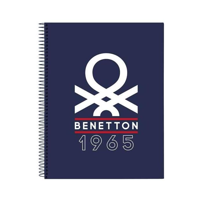 Libreta Benetton Varsity Gris Azul marino A4 120 Hojas