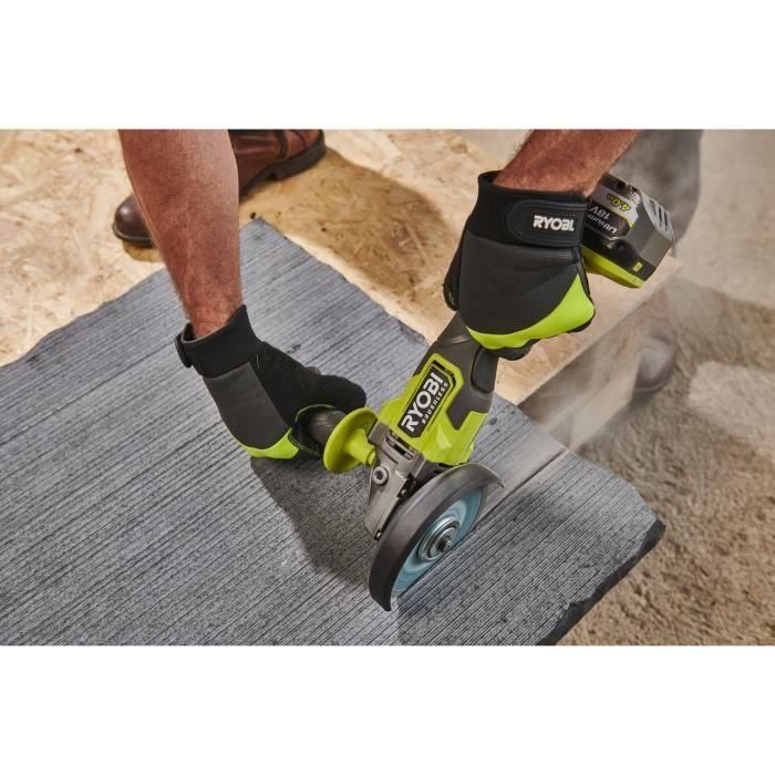 Ryobi AAAOD34320 Amoladora angular sin escobillas 18V Diámetro 125 mm 8.000-9.200 rpm Carcasa corte/amolado 2 en 1 2
