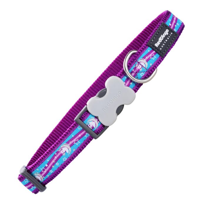 Red Dingo Collar para Perros Unicorn Ajustable Nylon Fuerte y Cómodo 20mm Ancho 31-47cm Largo Hebilla Resistente Acero Inoxidable