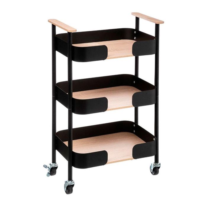 5Five Camarera de 3 pisos en acero y bambú 75x45.5x28.5 cm 0 5Five Camarera de 3 pisos en acero y bambú 75x45.5x28.5 cm 0