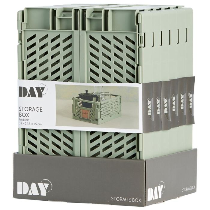 Day Caja Plegable Almacenaje Verde Musgo 33x24,5x15 cm Capacidad 10L Soporta 20kg 3 Day Caja Plegable Almacenaje Verde Musgo 33x24,5x15 cm Capacidad 10L Soporta 20kg 3
