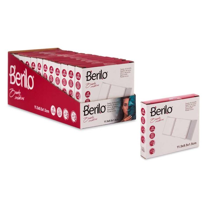 Espejo de Bolsillo ABS con LED 1X 2X 3X - Berilo, Blanco (24 Unidades) 2 Espejo de Bolsillo ABS con LED 1X 2X 3X - Berilo, Blanco (24 Unidades) 2