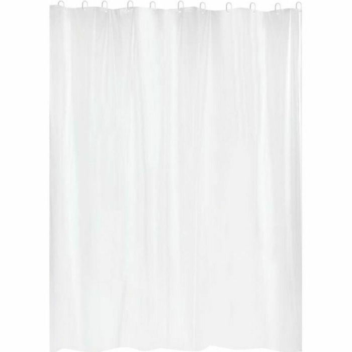 Gelco Cortina de Ducha PEVA Blanco 180x200 cm con Anillos