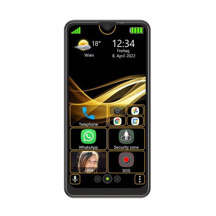 Bea-Fon M6s Plus schwarz inkl. TPU Case + Displayschutz 2