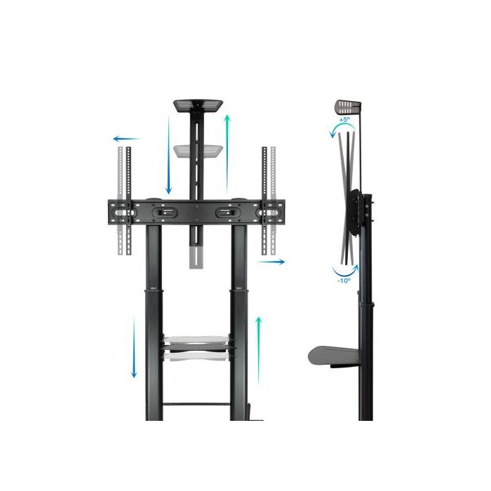 TooQ Soporte de Suelo con Ruedas para Pantallas 60"-100" FS20400HM-B Negro 2 TooQ Soporte de Suelo con Ruedas para Pantallas 60"-100" FS20400HM-B Negro 2