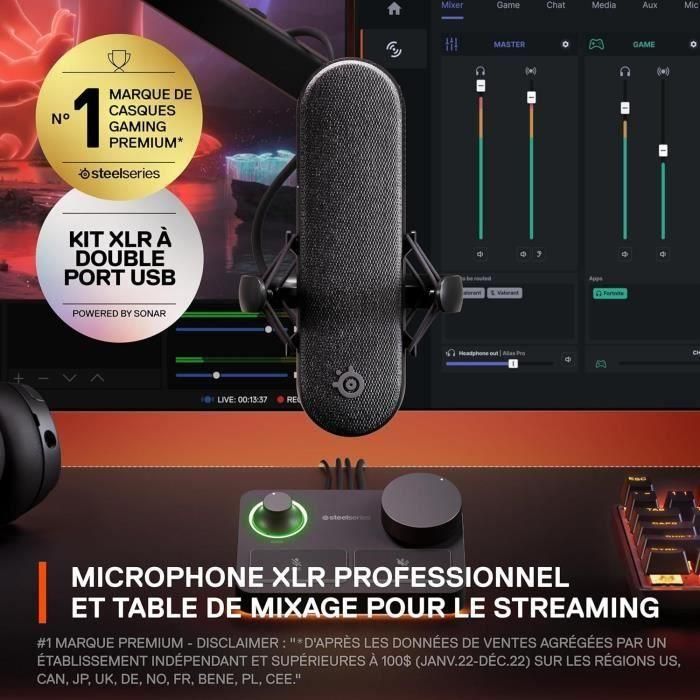 Micrófono para juegos XLR con calidad de estudio - STEELSERIES - ALIAS PRO - Negro 2 Micrófono para juegos XLR con calidad de estudio - STEELSERIES - ALIAS PRO - Negro 2