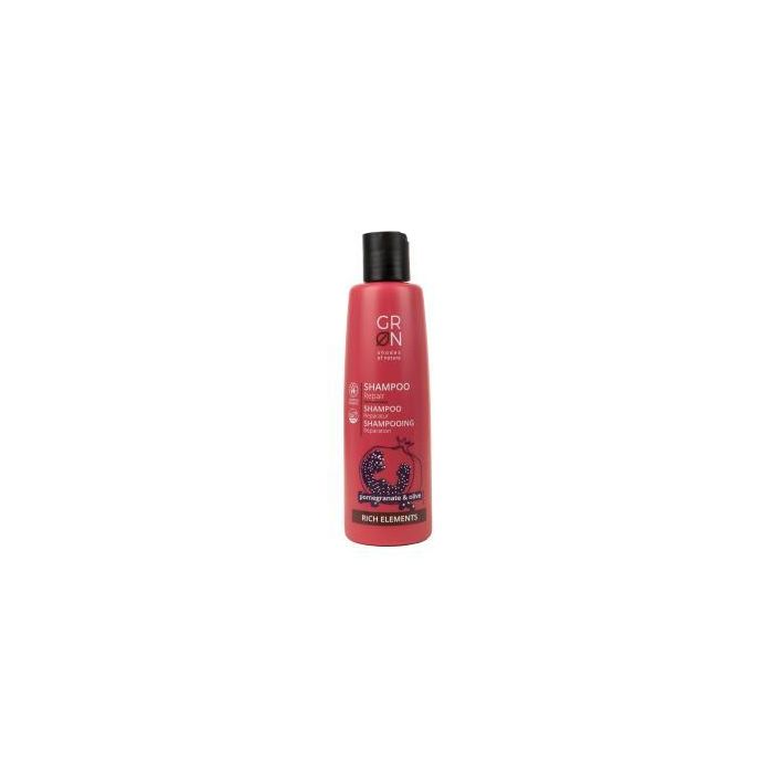 GRN Champú Granada y Aceite de Oliva Reparador Cabello Seco 250ml Vegano Cosmos Organic
