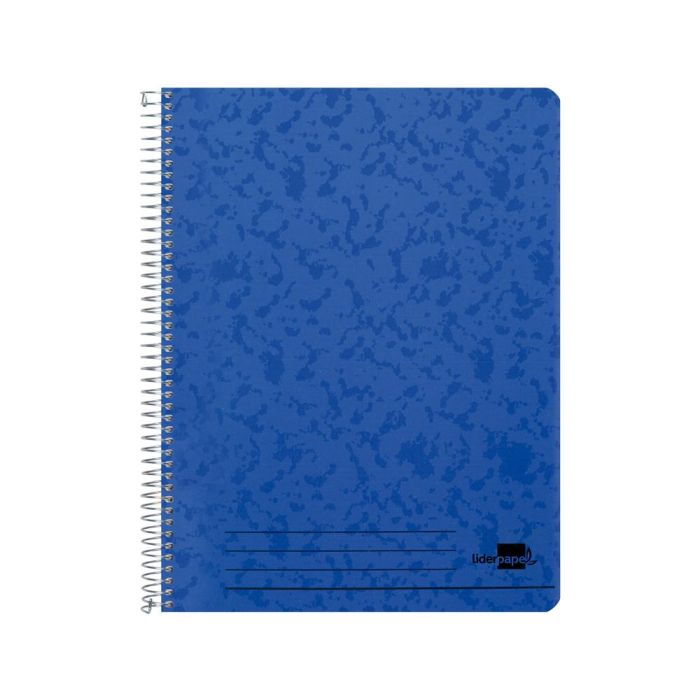 Cuaderno Espiral Liderpapel Folio 100H Cuadro 4 mm Tapa Azul Con Margen 70 gr 5 unidades 1