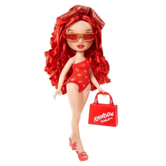 Rainbow High Swim & Style - Muñeca articulada 27 cm - Ruby (rojo) - Bañador + Pareo - a partir de 4 años 2