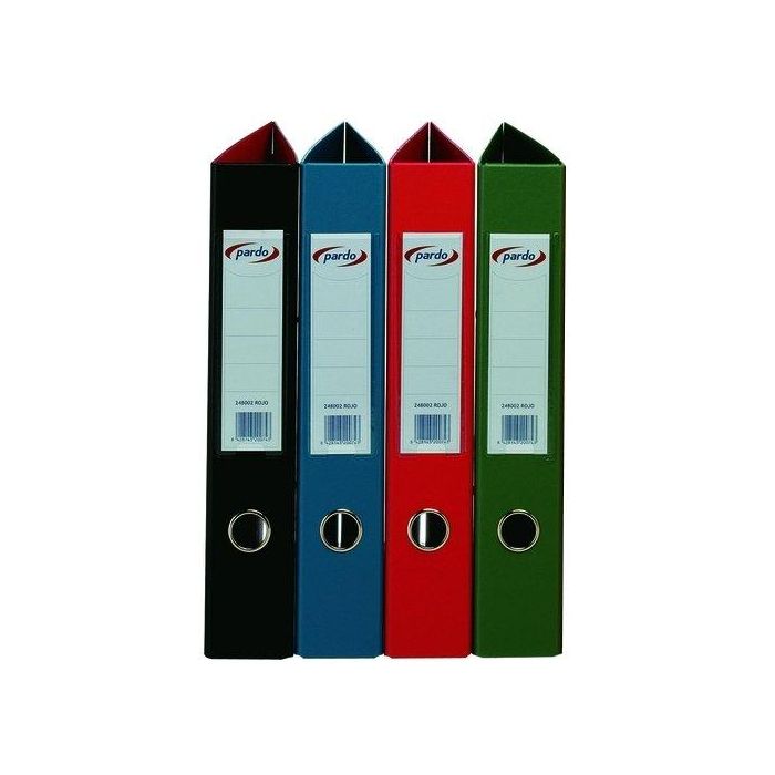 Carpeta De Anillas Pardo Plastico Extra Fº 4 An.Mixtas 40Mm Negro