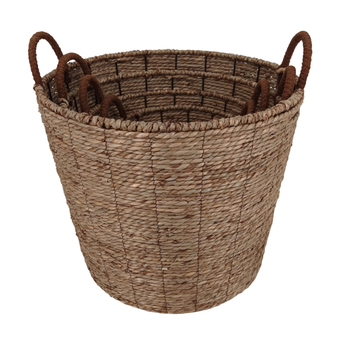 Cesta Cottage DKD Home Decor Marron Claro Marron Oscuro 46 x 55 x 53 cm Set de 4 0 Cesta Cottage DKD Home Decor Marron Claro Marron Oscuro 46 x 55 x 53 cm Set de 4 0