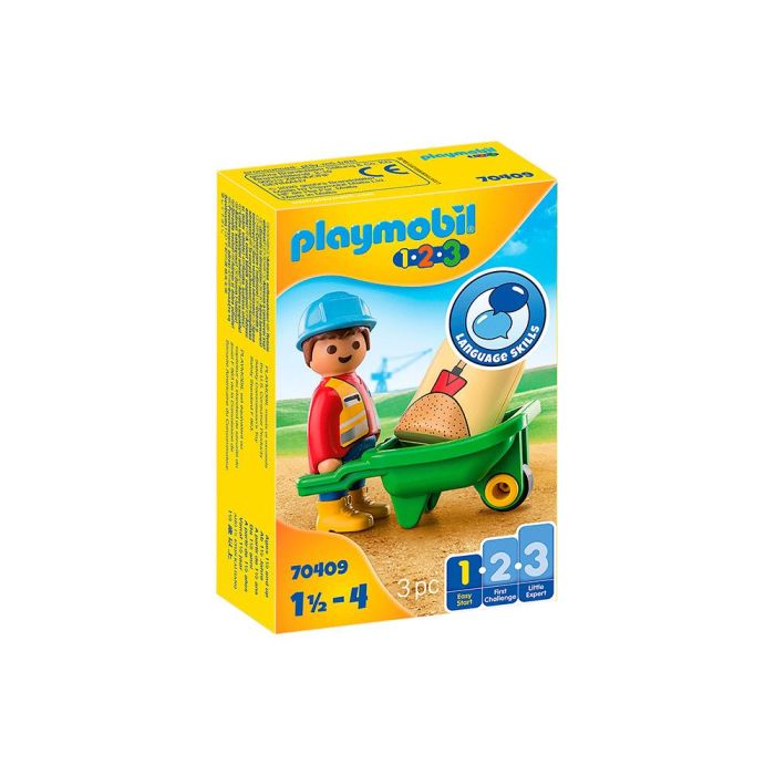 1.2.3. Obrero Con Carretilla 70409 Playmobil