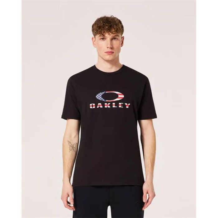Camiseta de Manga Corta Hombre Oakley O Bark 2.0 Negro 15-16 Años 3