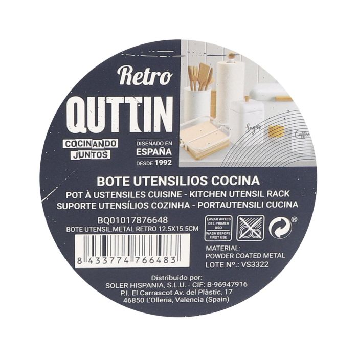 Bote Uten Metal Retro 12.5x12.5x15.5 cm Quttin (6 Unidades) 5 Bote Uten Metal Retro 12.5x12.5x15.5 cm Quttin (6 Unidades) 5