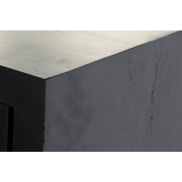 DKD Home Decor Buffet Negro y Natural de Madera de Mango y Ratán con Patas de Metal, 4 Puertas, 2 Estanterías, 160x40x90 cm 7 DKD Home Decor Buffet Negro y Natural de Madera de Mango y Ratán con Patas de Metal, 4 Puertas, 2 Estanterías, 160x40x90 cm 7