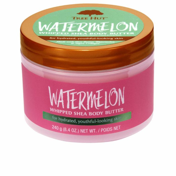Tree Hut Manteca Souflé Corporal Sandía 240g - Hidratante Profundo Piel Suave Firme, Vegana, Karité & Colágeno, Sin Parabenos