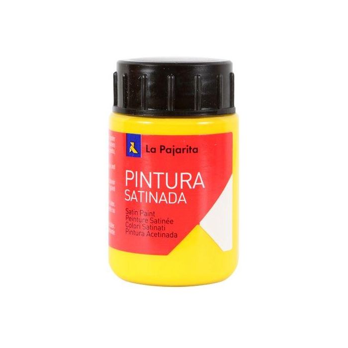 La Pajarita L-01 Pintura Témpera Escolar Satinada Amarillo Limón Bote 35 mL