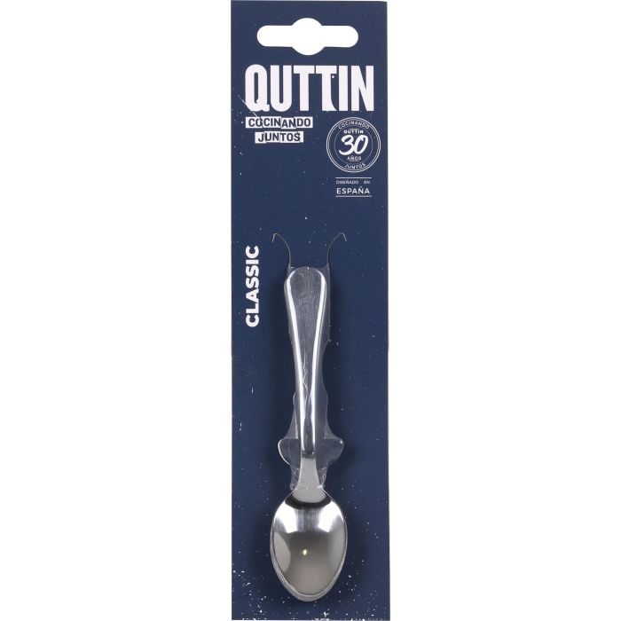 Quttin Set de 6 Cucharas de Café Clásico de Acero Inoxidable, Longitud 10.5 cm, Grosor 1.5 mm (12 Cajas)