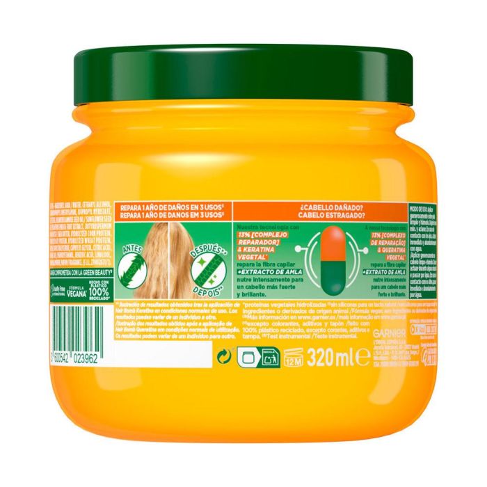 Garnier FRUCTIS ADIÓS DAÑOS Mascarilla Reparadora con Keratina para Cabello Dañado 320 ml 1