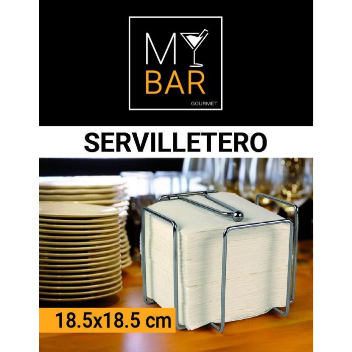 Servilletero Cromado My Bar 18.5 x 18.5 cm (12 Unidades) 3 Servilletero Cromado My Bar 18.5 x 18.5 cm (12 Unidades) 3
