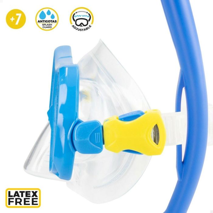 Gafas de Buceo con Tubo y Aletas AquaSport Azul Junior (2 Unidades) 4 Gafas de Buceo con Tubo y Aletas AquaSport Azul Junior (2 Unidades) 4