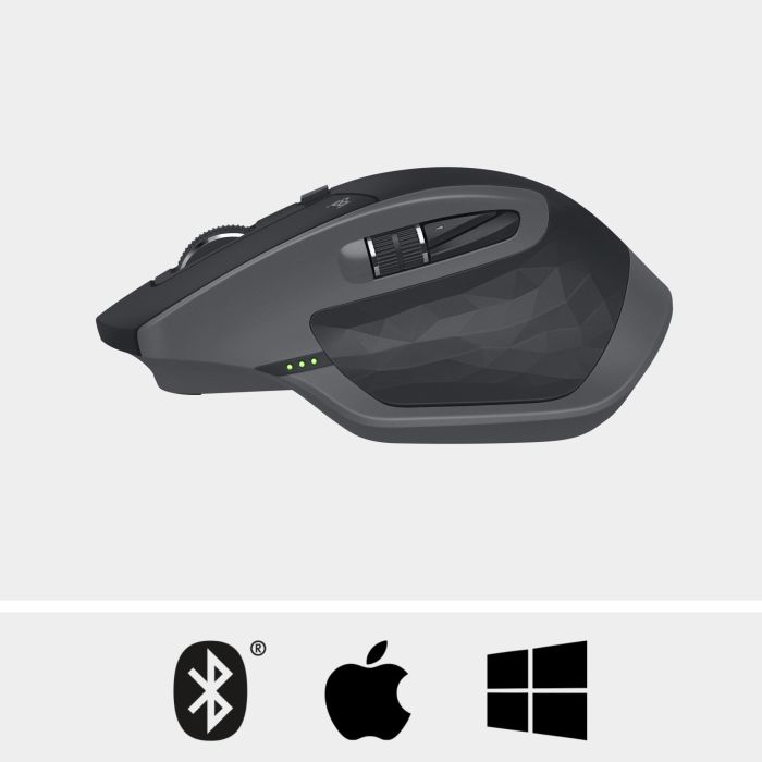 Logitech MX Master 2S Ratón Inalámbrico Laser RF + Bluetooth 4000 DPI Ergonómico Grafito para Oficina 5