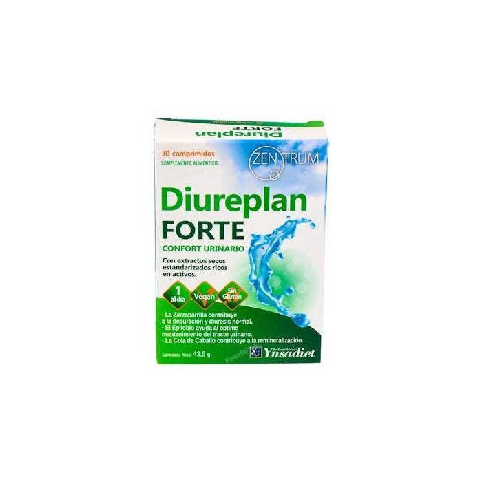 YNSADIET Diureplan Forte 30 Cápsulas, Confort Urinario con Epilobio, Zarzaparrilla, Cola de Caballo y Vitamina C