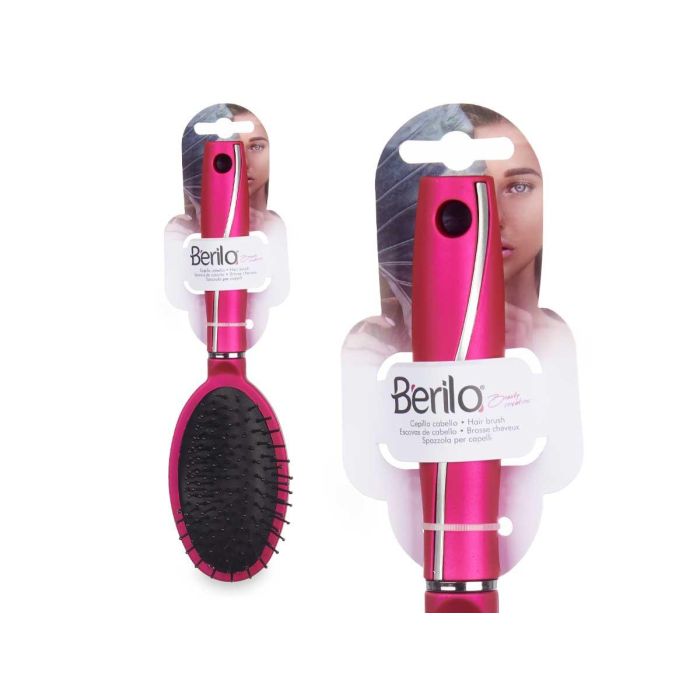 Cepillo de Cabello Fucsia Siliconado Berilo 7x25.5x3.5 cm (24 Unidades) 2 Cepillo de Cabello Fucsia Siliconado Berilo 7x25.5x3.5 cm (24 Unidades) 2