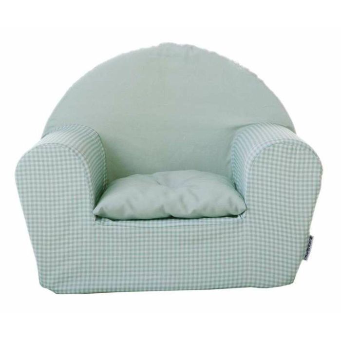 Creaciones Llopis Sofá Infantil Vichy Agua Marina Poliéster 52x42x42 cm Sin Montaje Creaciones Llopis Sofá Infantil Vichy Agua Marina Poliéster 52x42x42 cm Sin Montaje