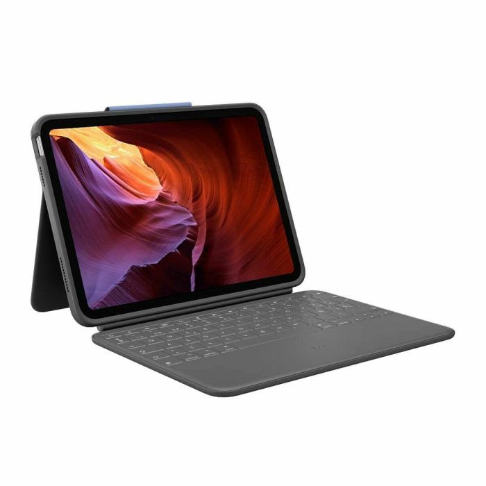 Funda para iPad + Teclado Logitech Rugged Folio Gris Qwerty Español Funda para iPad + Teclado Logitech Rugged Folio Gris Qwerty Español